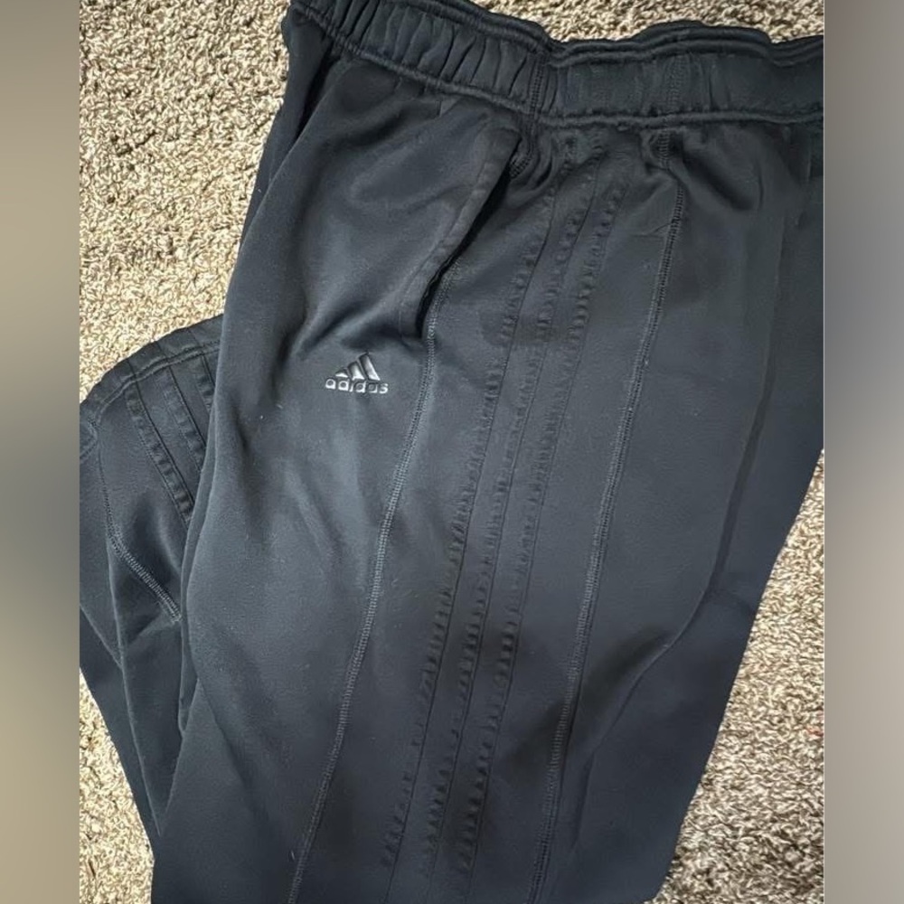 Adidas Black Sweatpants Lightweight Performance Joggers